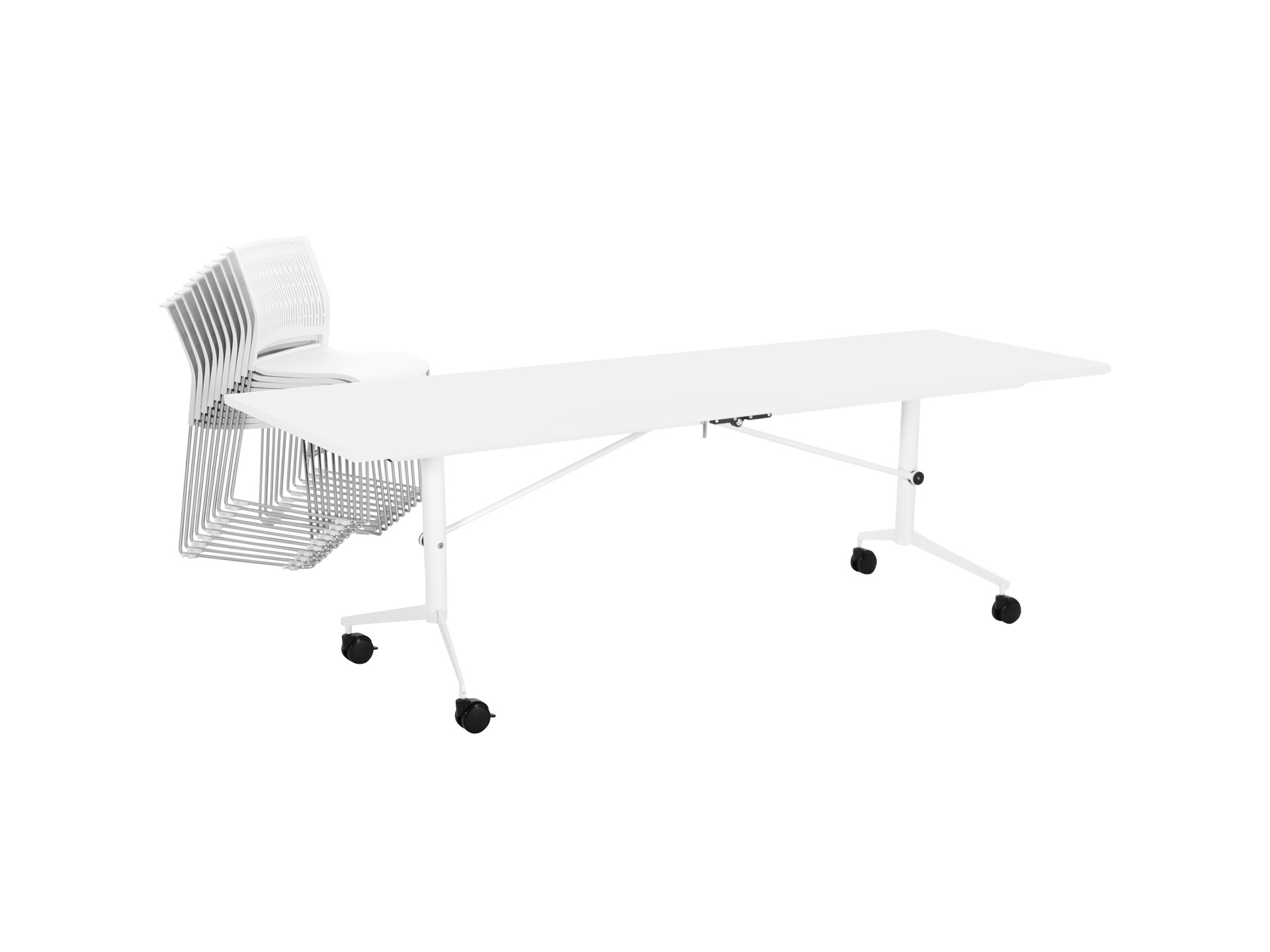 Grote inklapbare vergadertafel klaptafel Fold verrijdbaar