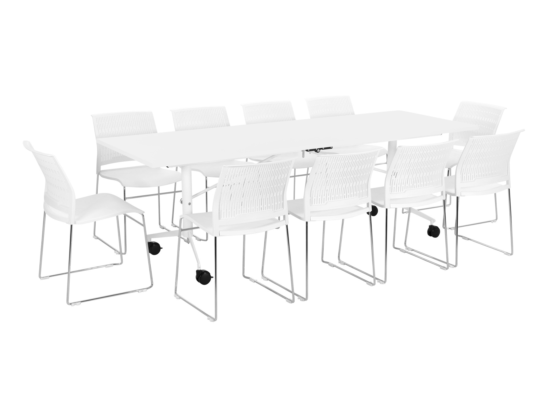 Grote inklapbare vergadertafel klaptafel Fold verrijdbaar