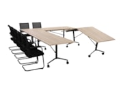 Grote inklapbare vergadertafel klaptafel Fold verrijdbaar