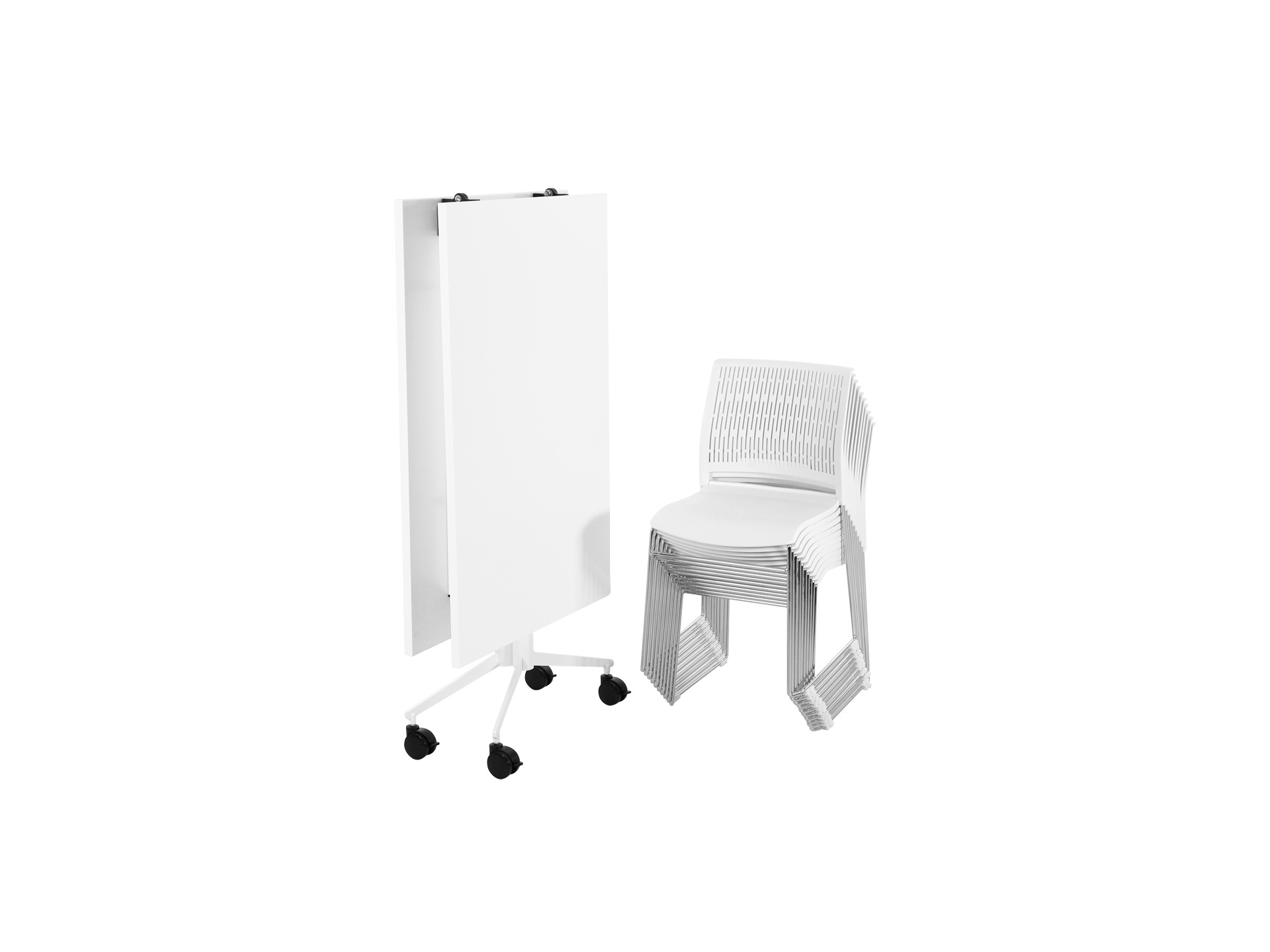 Grote inklapbare vergadertafel klaptafel Fold verrijdbaar