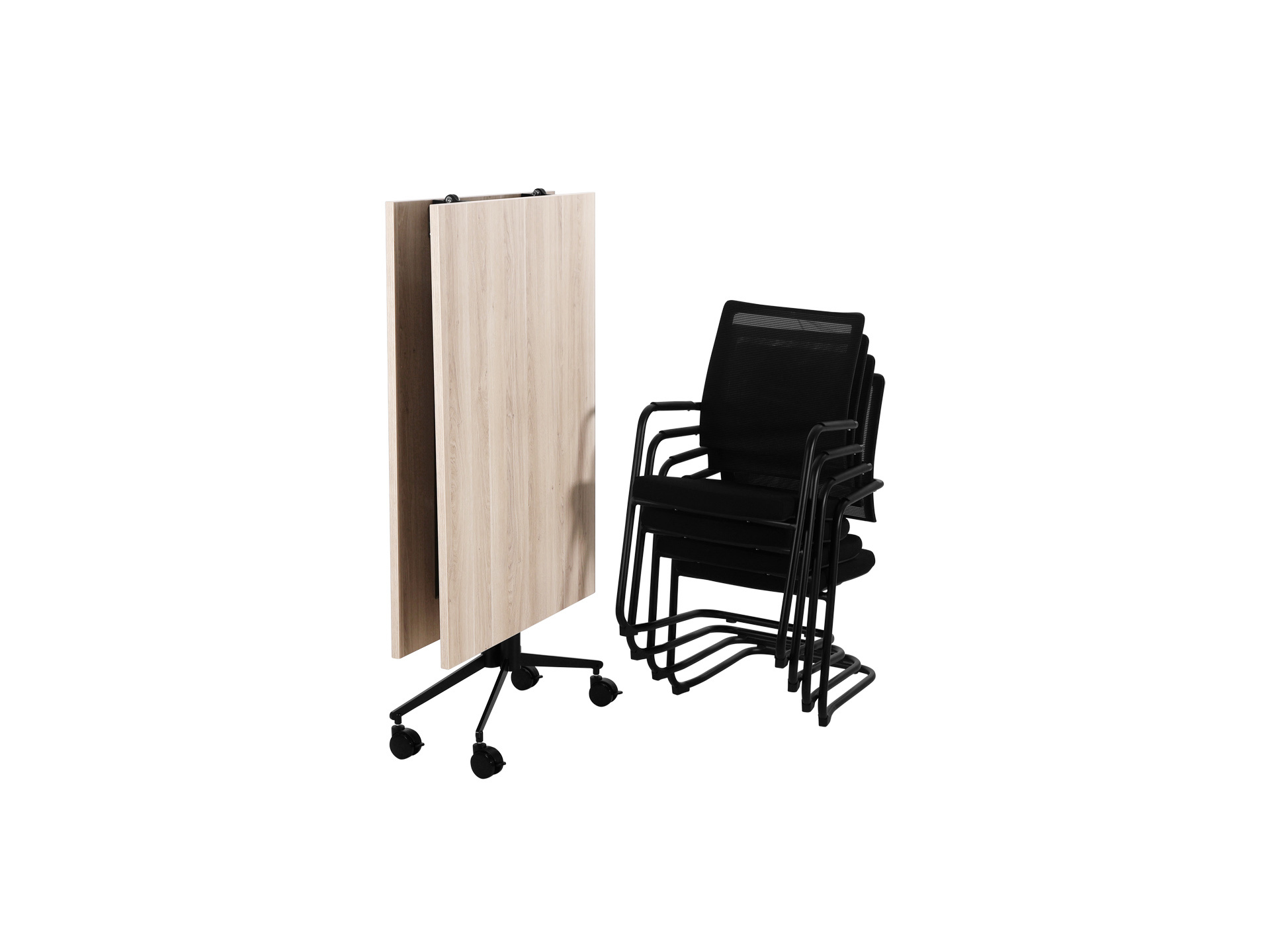 Grote inklapbare vergadertafel klaptafel Fold verrijdbaar