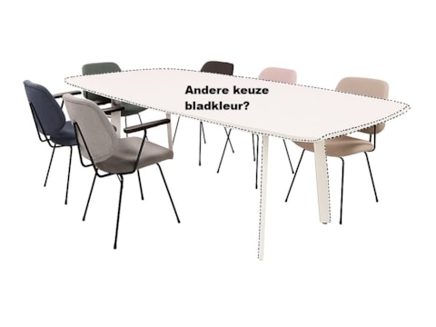 Grote vergadertafel MAYA Ovaal bootvormig Grote vergadertafel MAYA Ovaal bootvormig