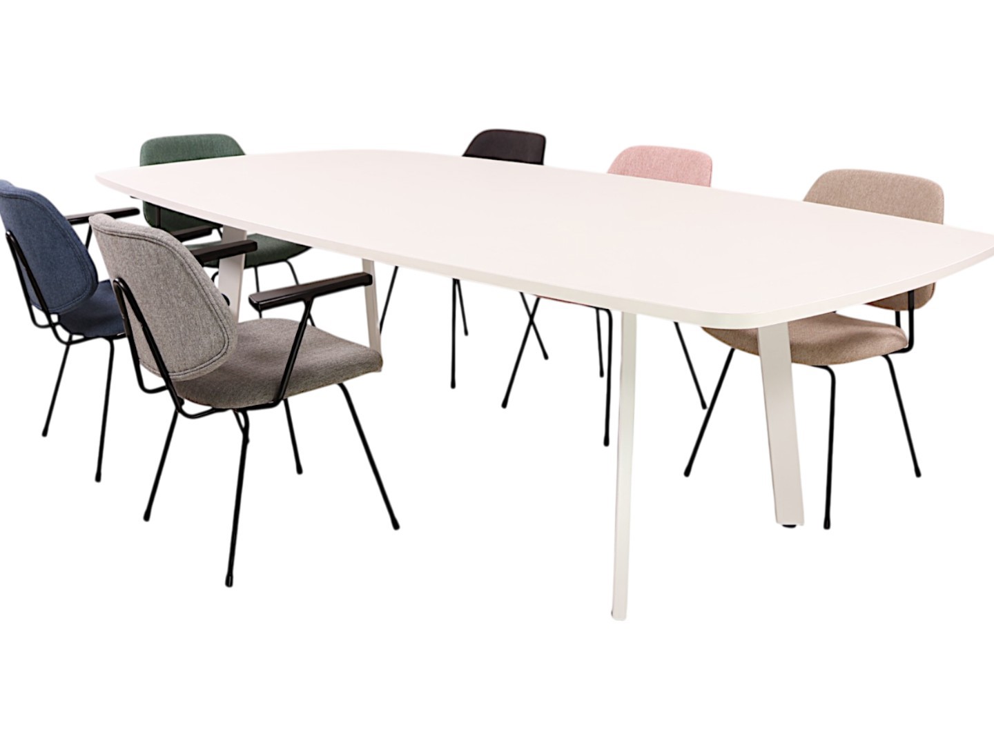 Vergadertafel MAYA Ovaal bootvormig