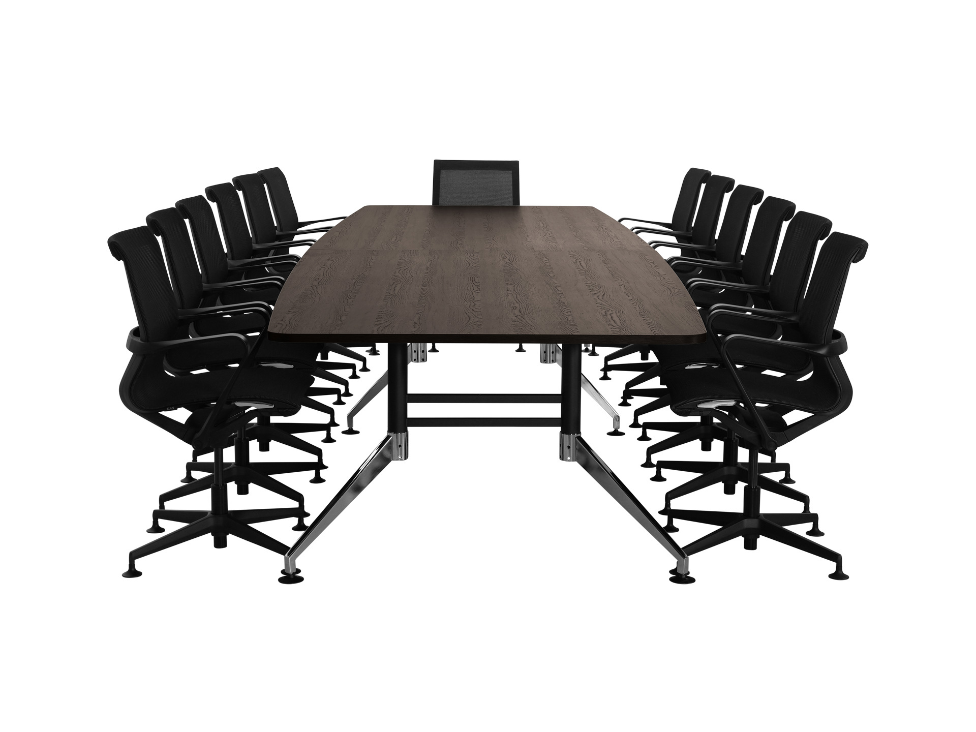 Grote bootvormige vergadertafel SIGN 440x140 cm