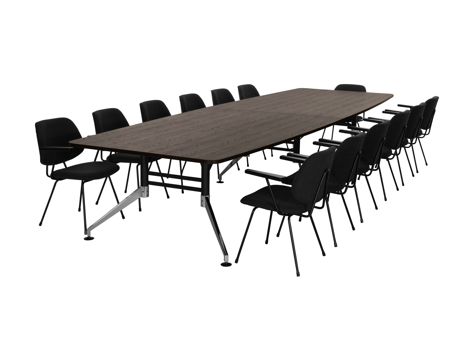 Grote bootvormige vergadertafel SIGN 440x140 cm