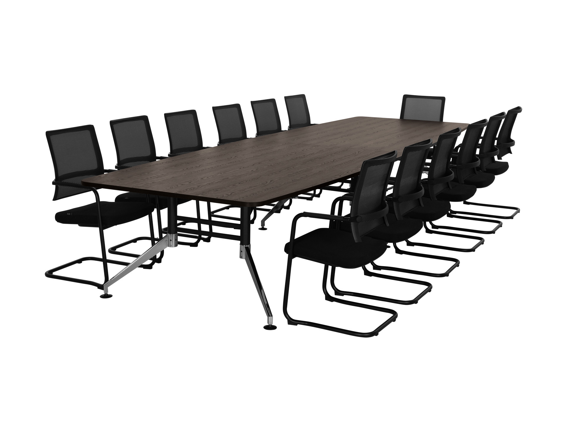 Grote bootvormige vergadertafel SIGN 440x140 cm