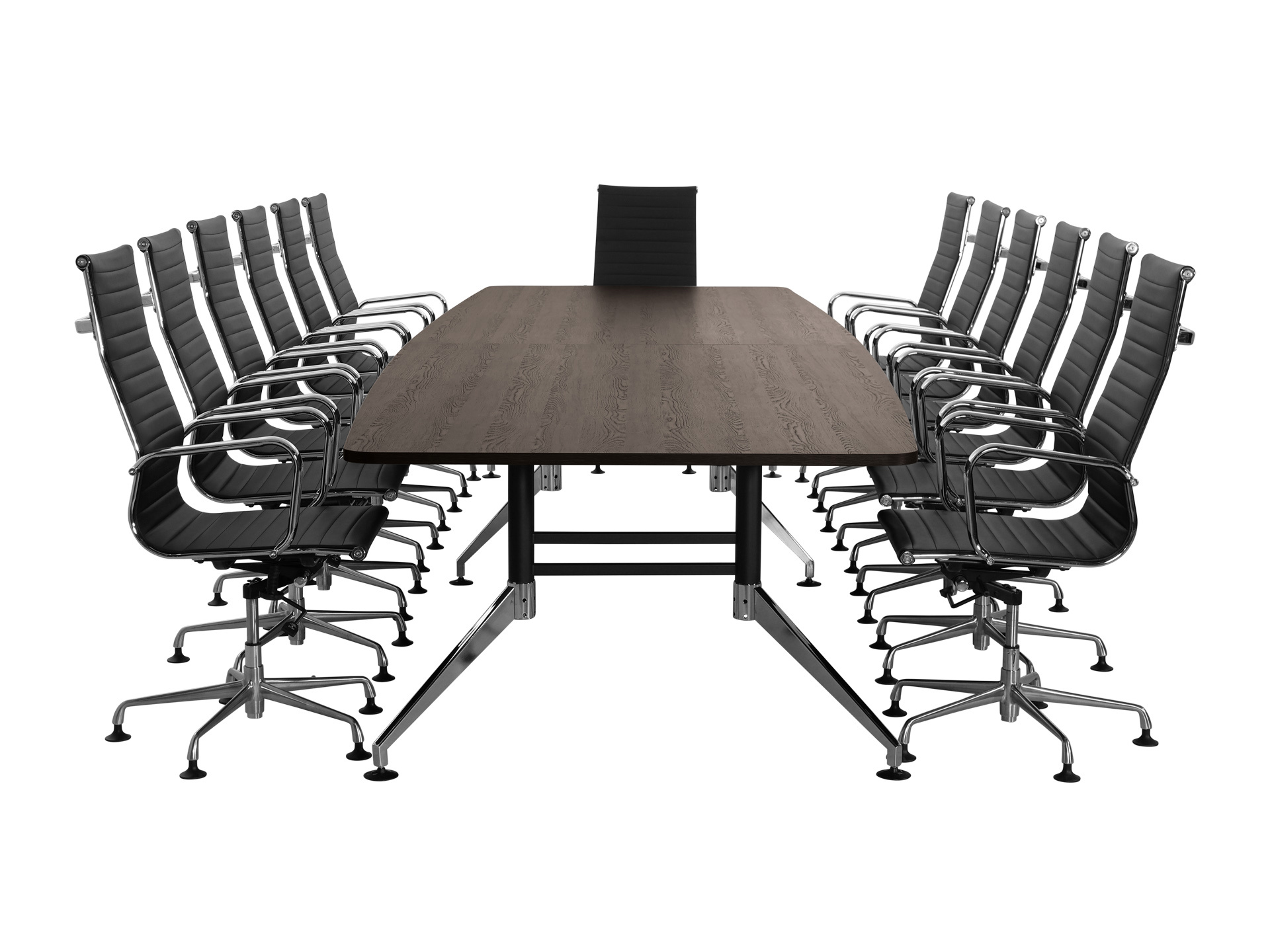 Grote bootvormige vergadertafel SIGN 440x140 cm