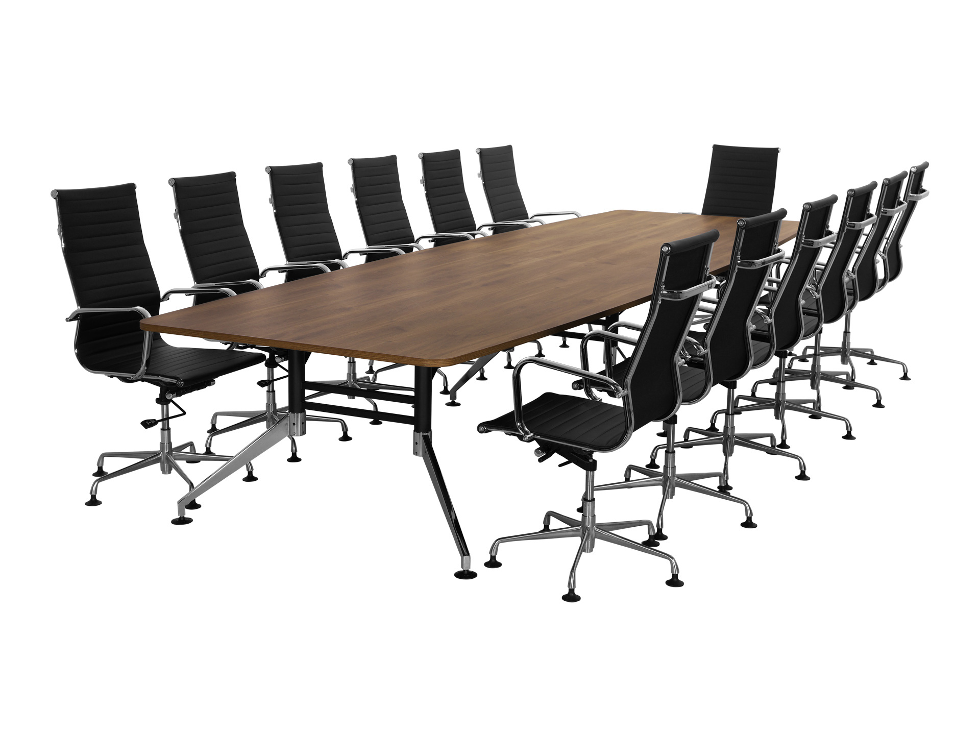 Grote bootvormige vergadertafel SIGN 440x140 cm
