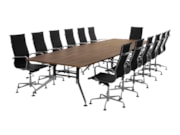 Grote vergadertafel bootvormig  SIGN 440x140 cm