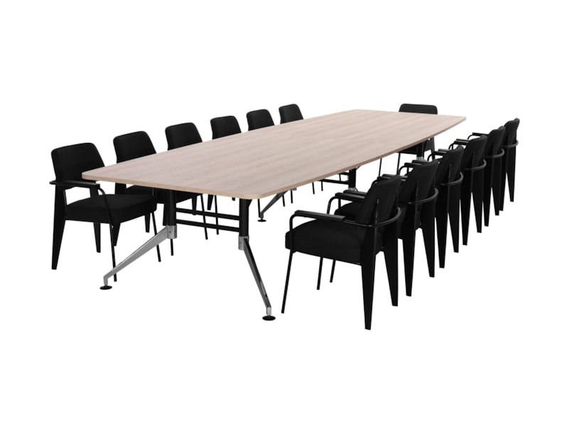 Grote bootvormige vergadertafel SIGN 440x140 cm Grote bootvormige vergadertafel SIGN 440x140 cm