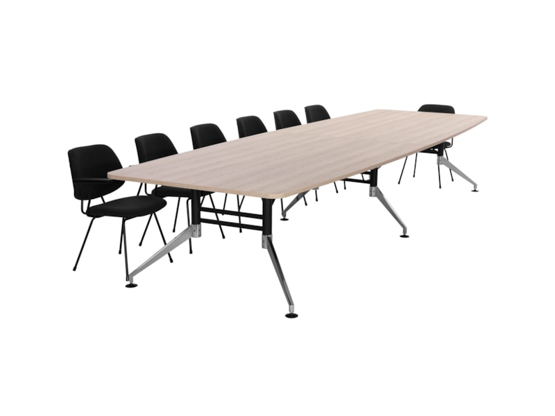 Grote bootvormige vergadertafel SIGN 440x140 cm Grote bootvormige vergadertafel SIGN 440x140 cm