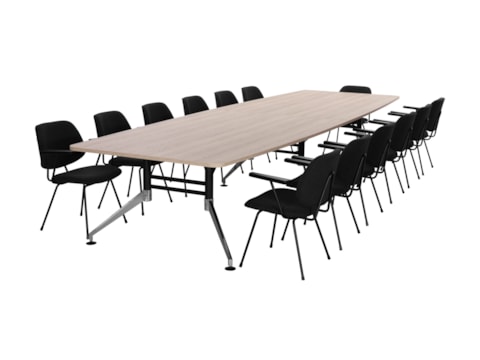 Grote bootvormige vergadertafel SIGN 440x140 cm Grote bootvormige vergadertafel SIGN 440x140 cm
