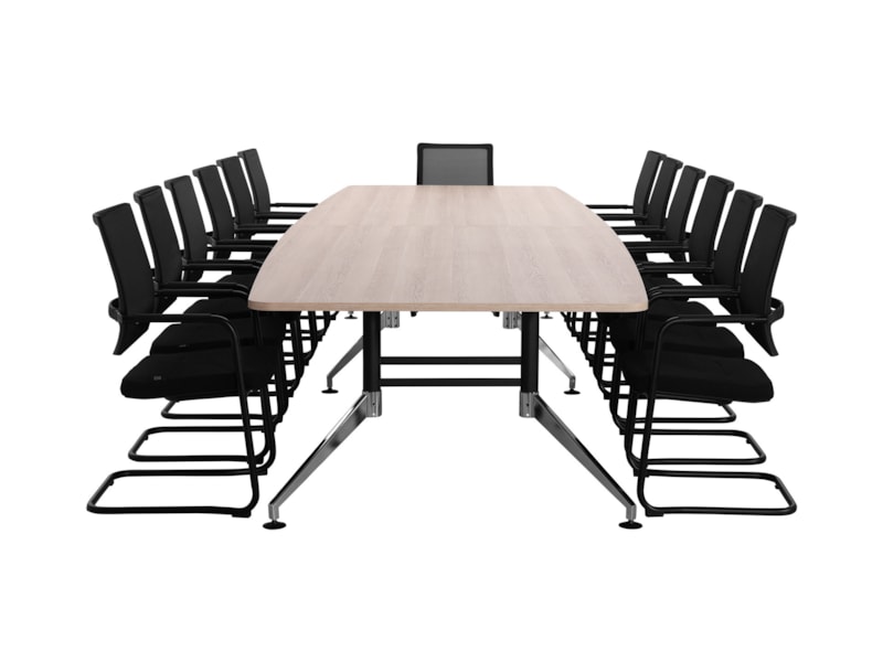 Grote bootvormige vergadertafel SIGN 440x140 cm Grote bootvormige vergadertafel SIGN 440x140 cm