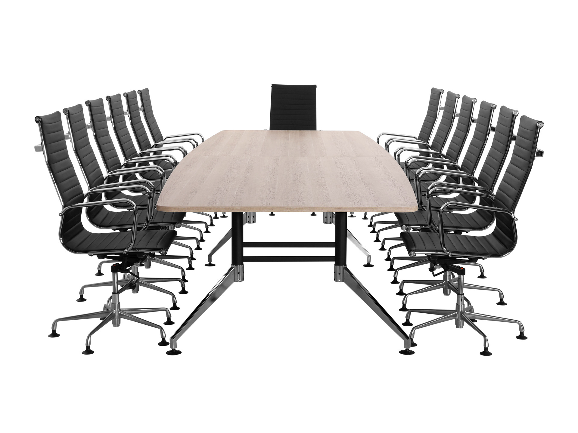 Grote bootvormige vergadertafel SIGN 440x140 cm