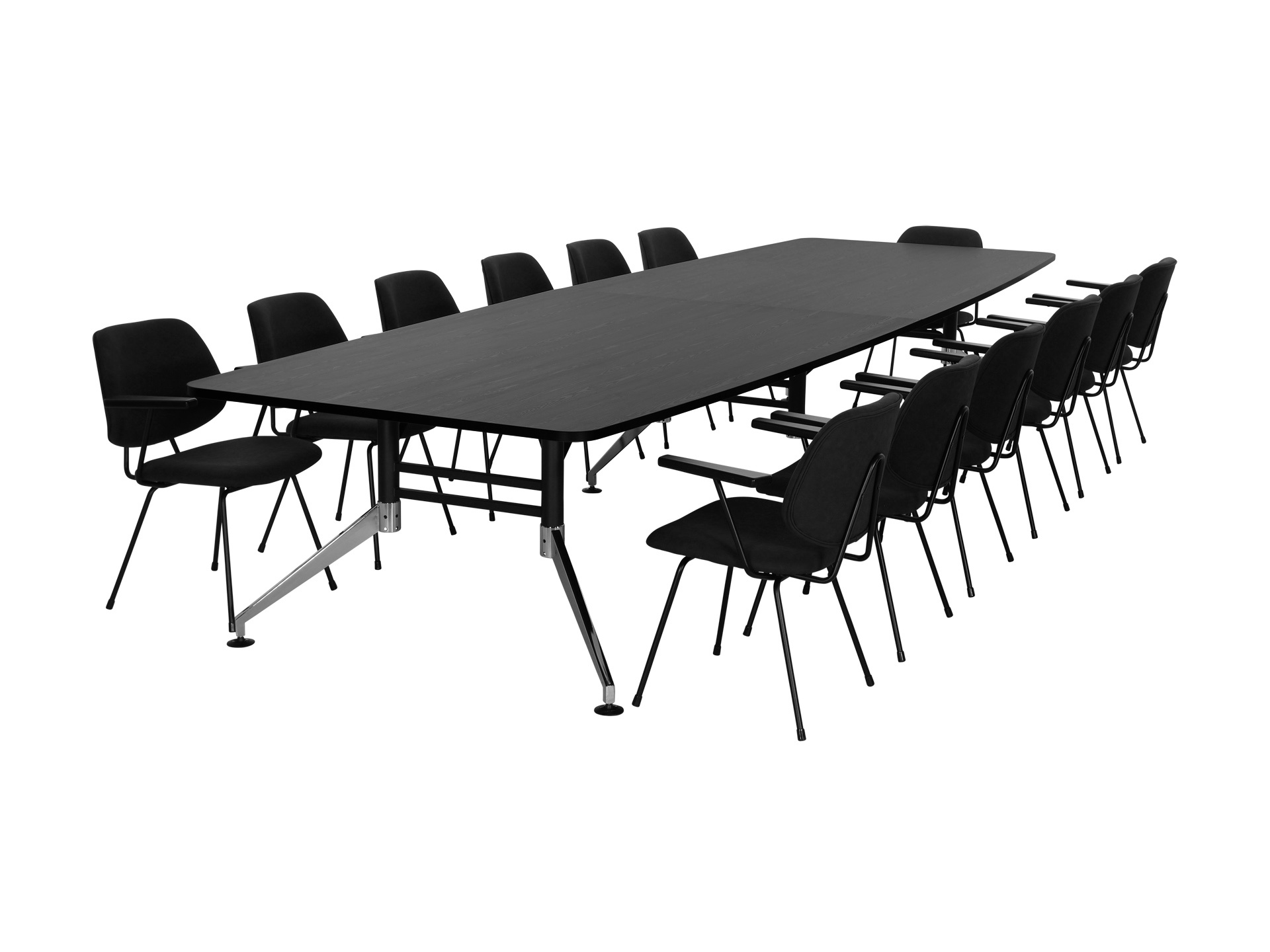 Grote bootvormige vergadertafel SIGN 440x140 cm