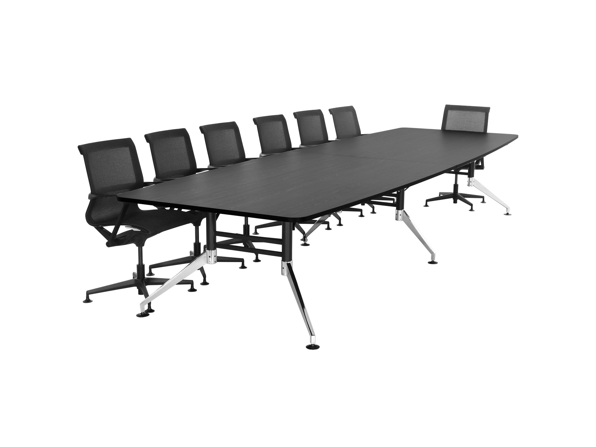 Grote bootvormige vergadertafel SIGN 440x140 cm