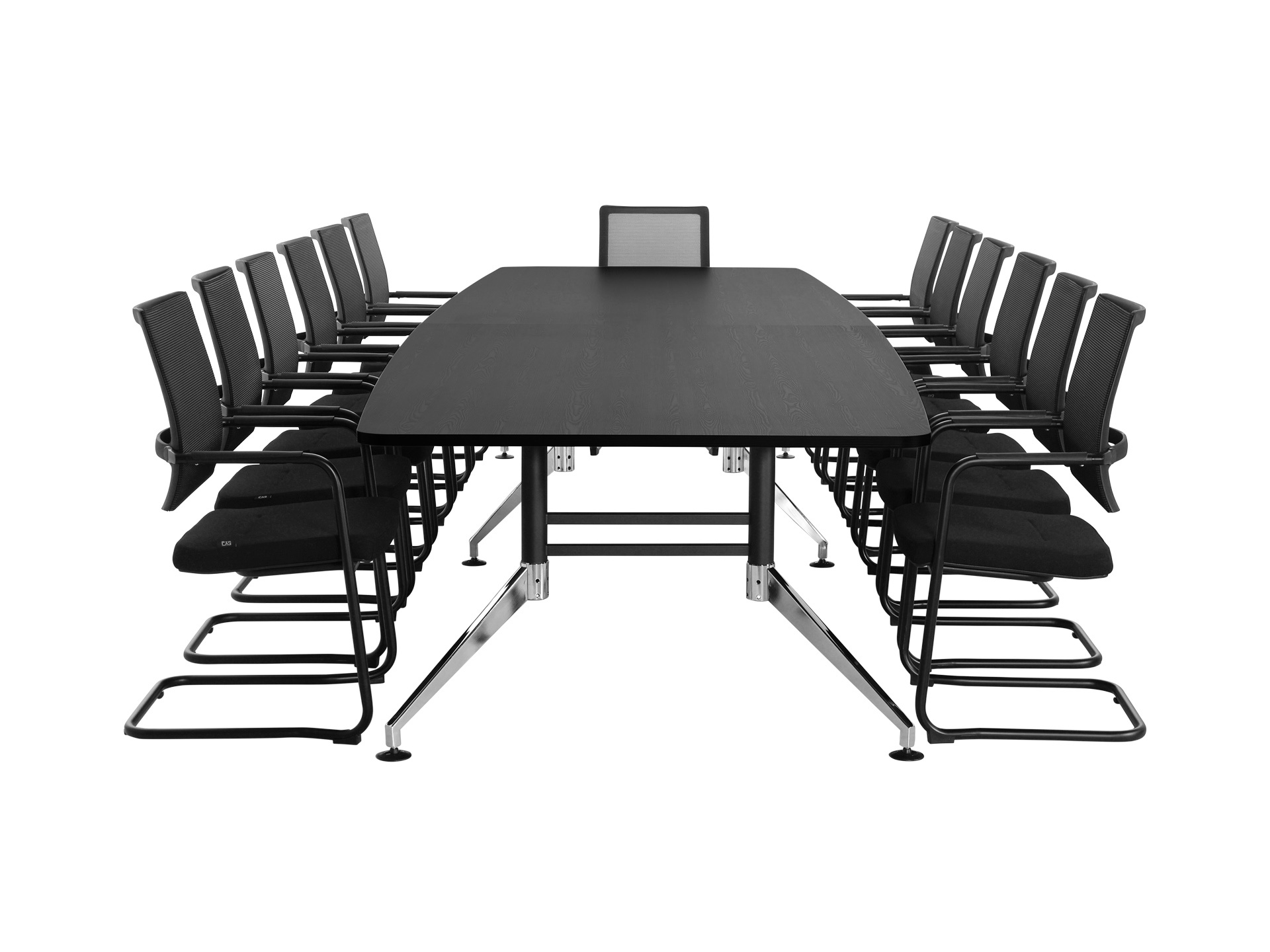 Grote bootvormige vergadertafel SIGN 440x140 cm