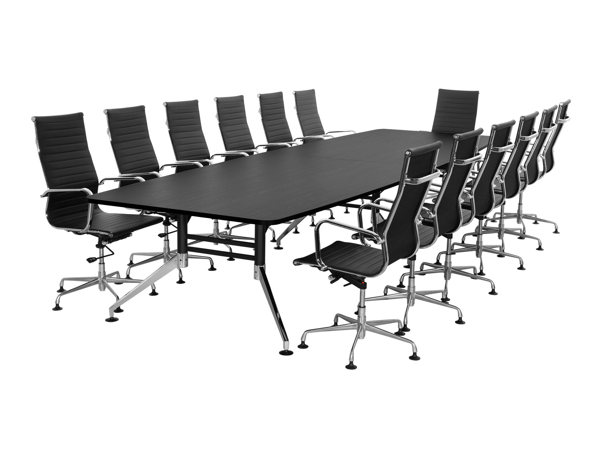 Grote bootvormige vergadertafel SIGN 440x140 cm