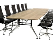 Grote vergadertafel bootvormig  SIGN 440x140 cm