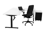 Hoekbureau TUBE Zwart Wit