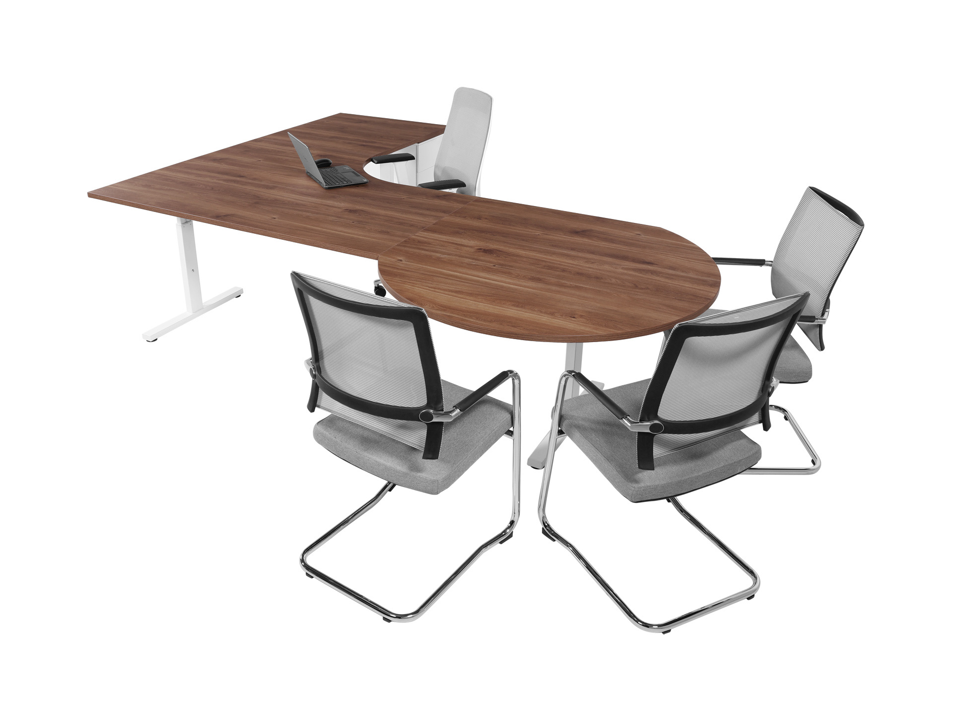 Hoekbureau met vergaderstuk TUBE