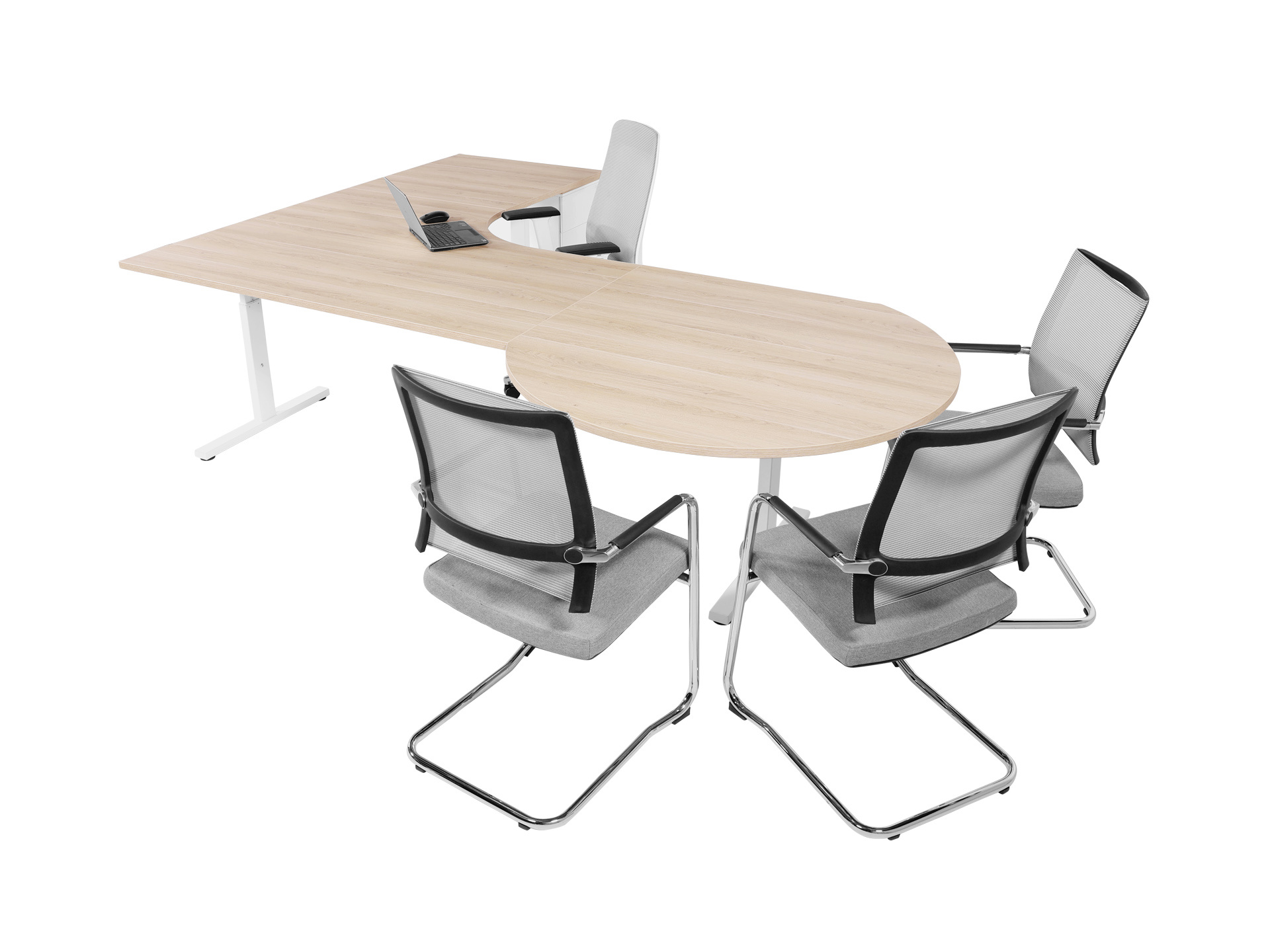 Hoekbureau met vergaderstuk TUBE