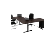 Hoekbureau met vergaderstuk TUBE Zwart Donker sepia