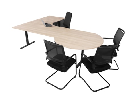 Hoekbureau met vergaderstuk TUBE Hoekbureau met vergaderstuk TUBE