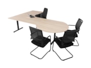 Hoekbureau met vergaderstuk TUBE Zwart Scandinavisch Eiken Hoekbureau met vergaderstuk TUBE Zwart Scandinavisch Eiken