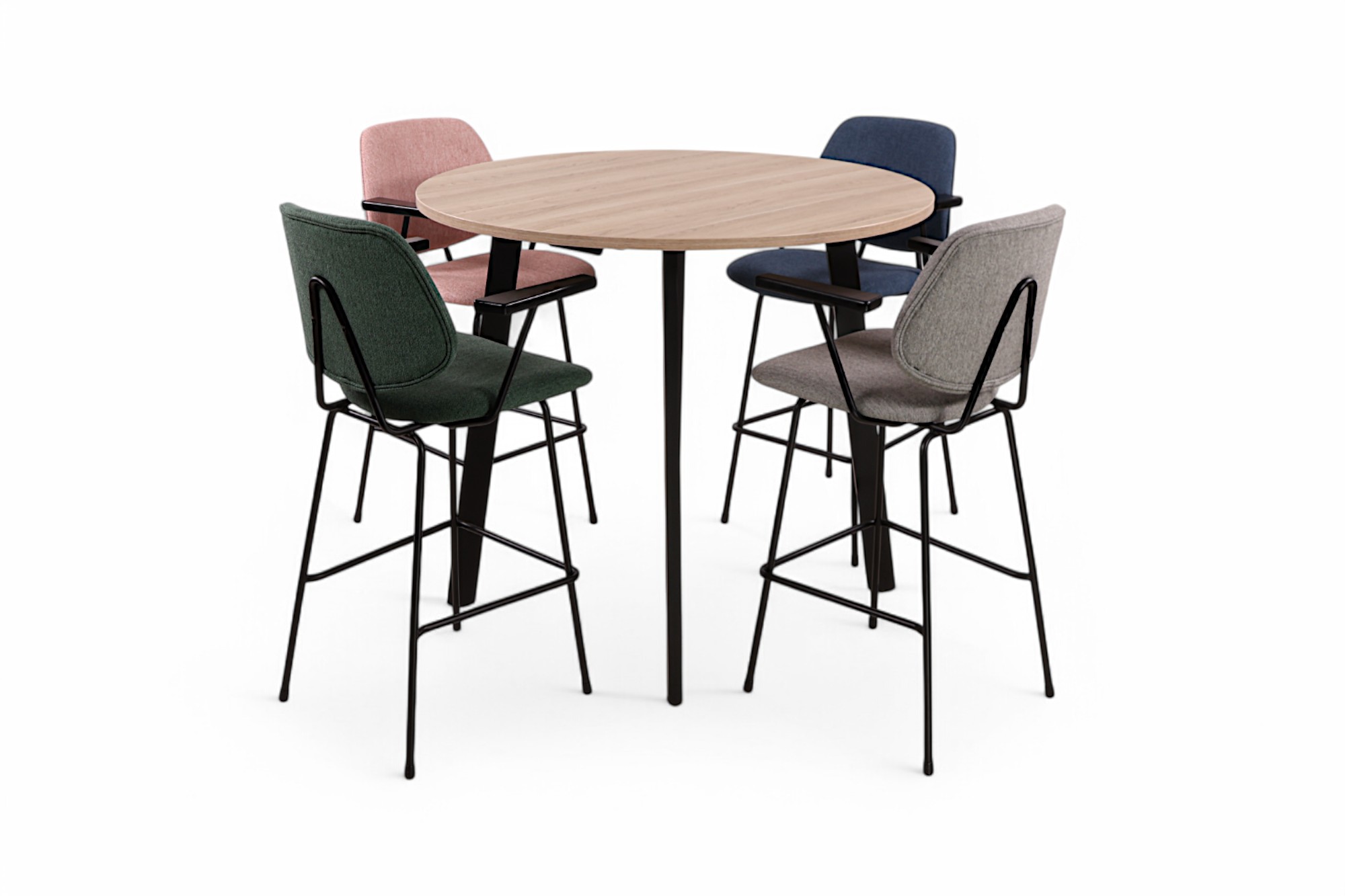 Hoge kantinetafel rond MAYA