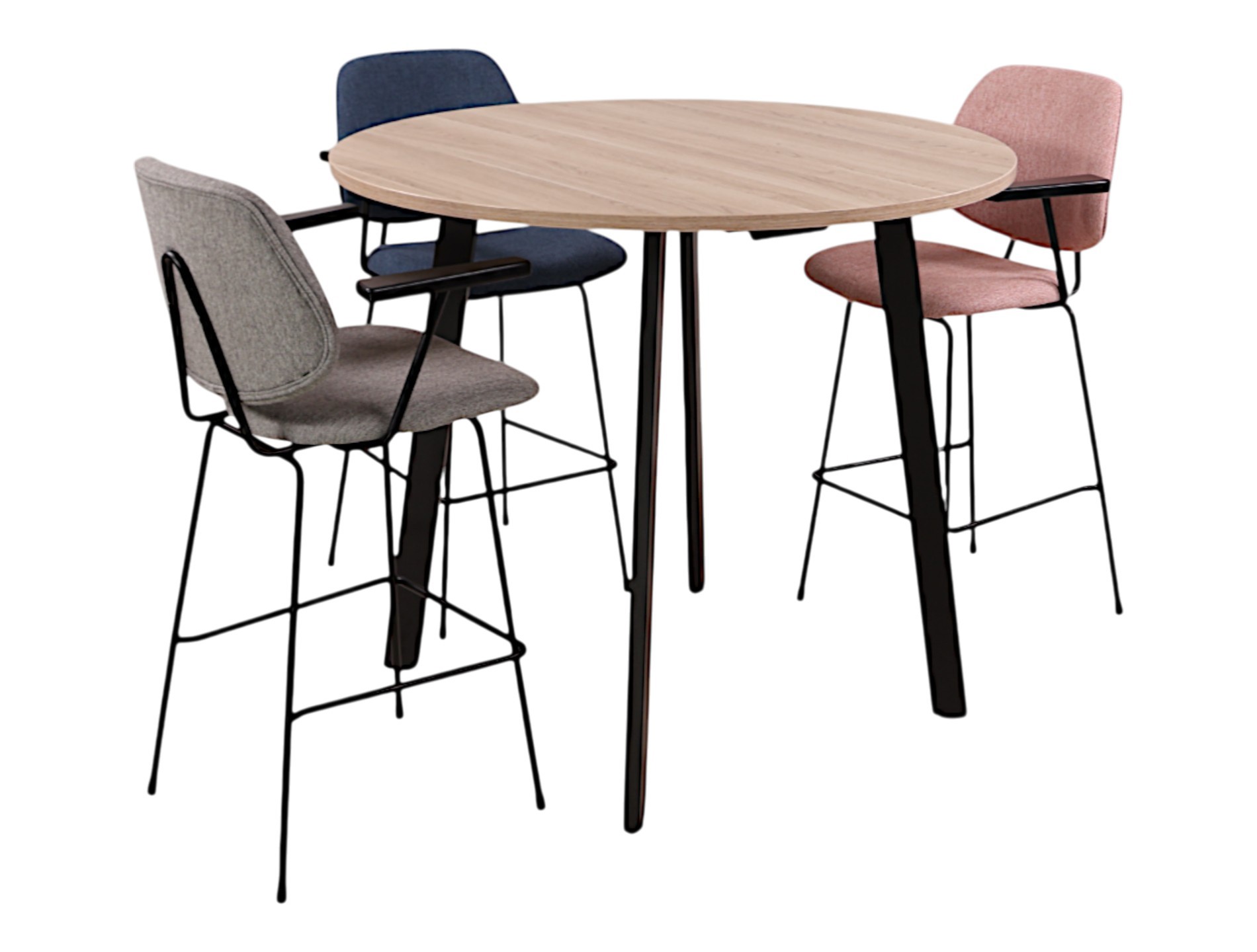 Hoge kantinetafel rond MAYA