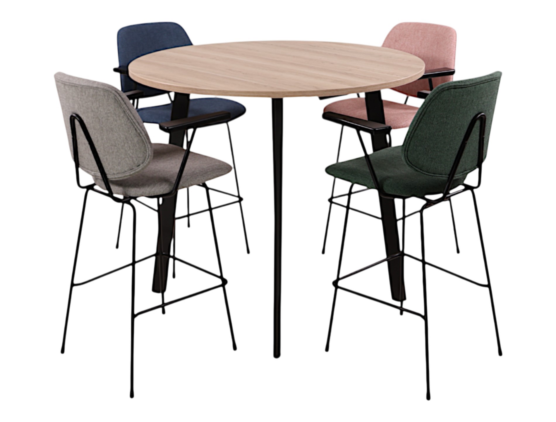 Hoge kantinetafel rond MAYA