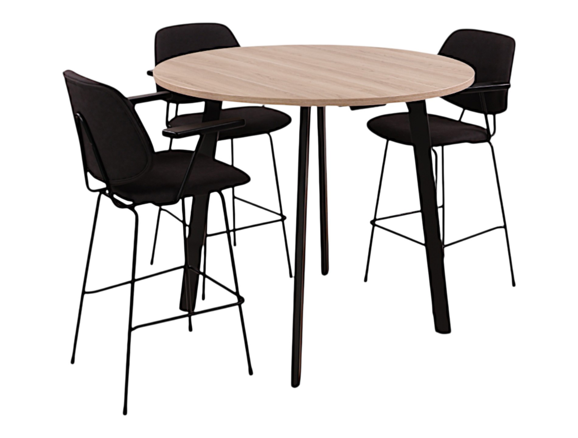 Hoge kantinetafel rond MAYA