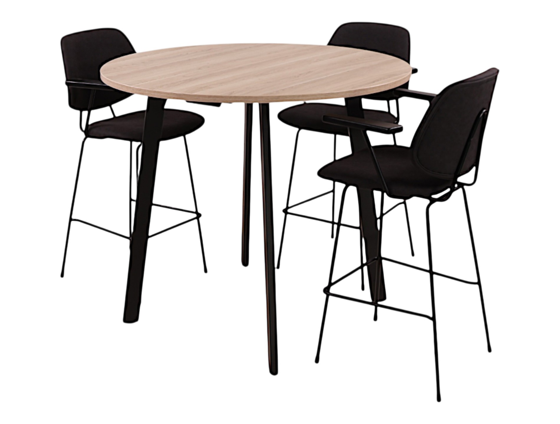 Hoge kantinetafel rond MAYA