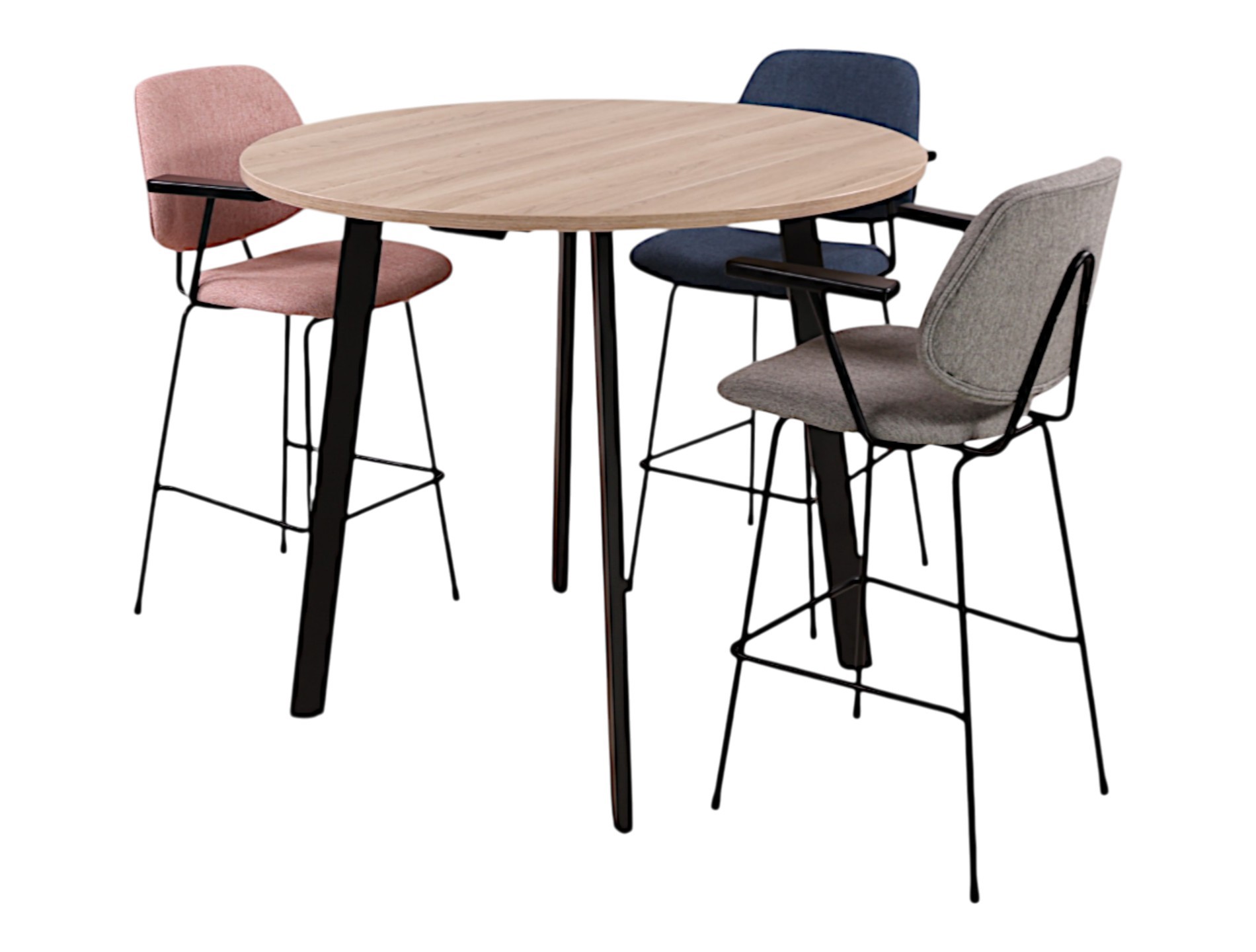 Hoge kantinetafel rond MAYA