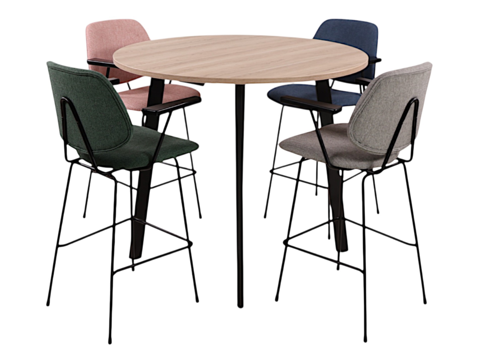 Hoge kantinetafel rond MAYA