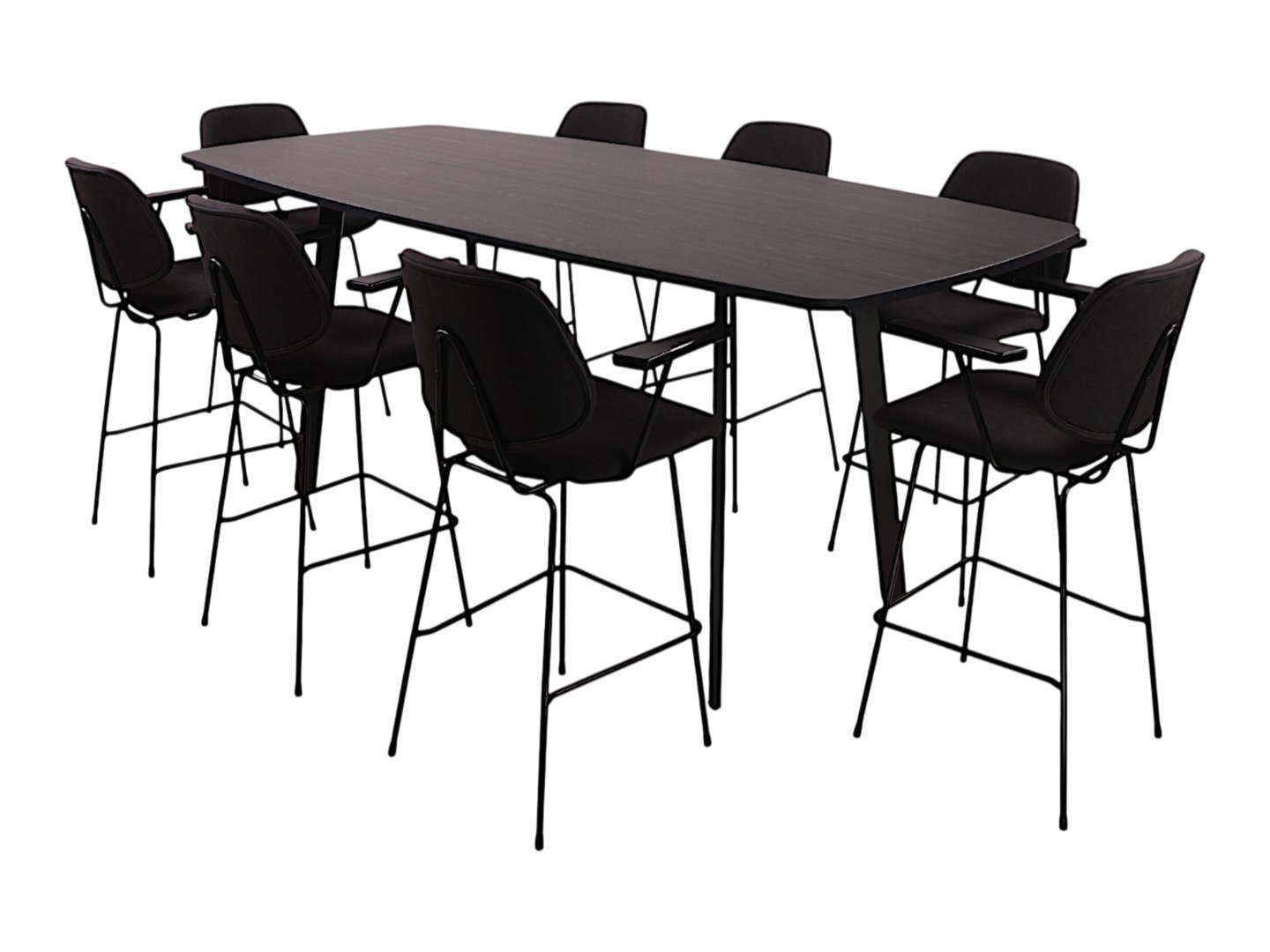 Hoge kantinetafel MAYA Ovaal bootvormig