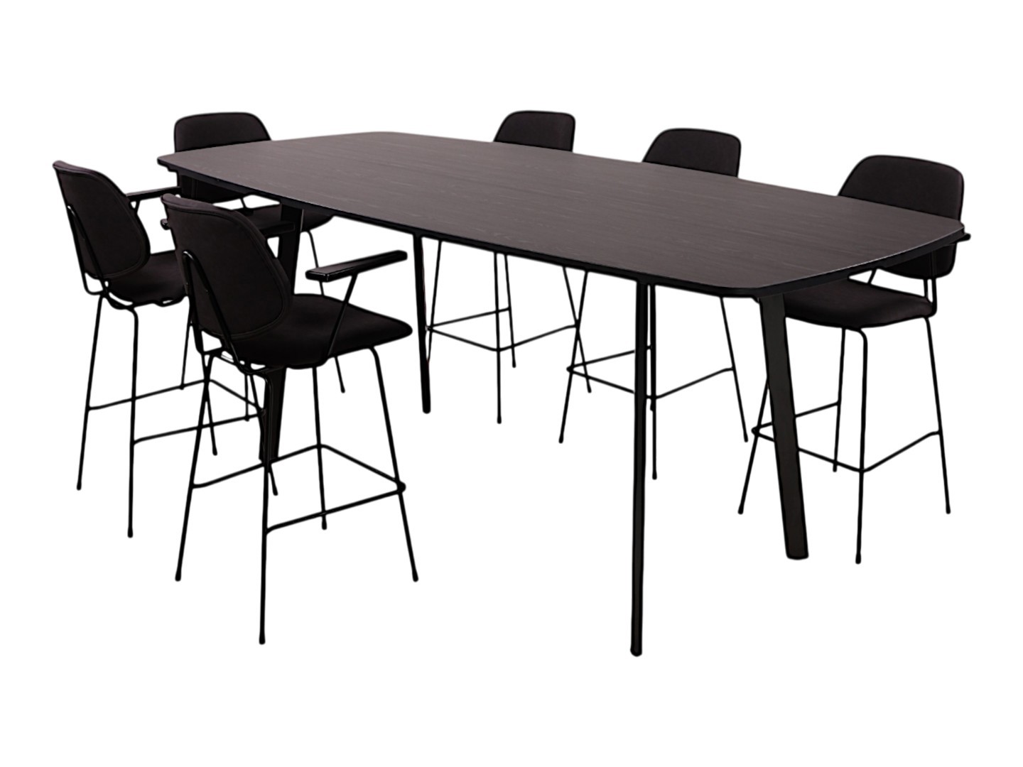 Hoge tafel MAYA bootvormig ovaal 220
