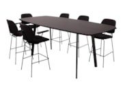 Hoge tafel MAYA bootvormig ovaal 220