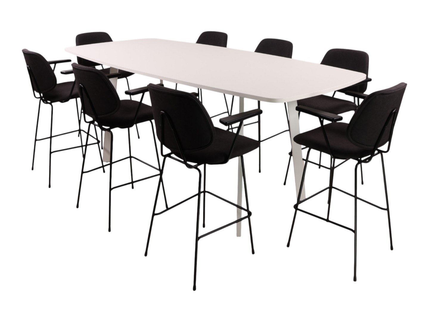 Hoge kantinetafel MAYA Ovaal bootvormig