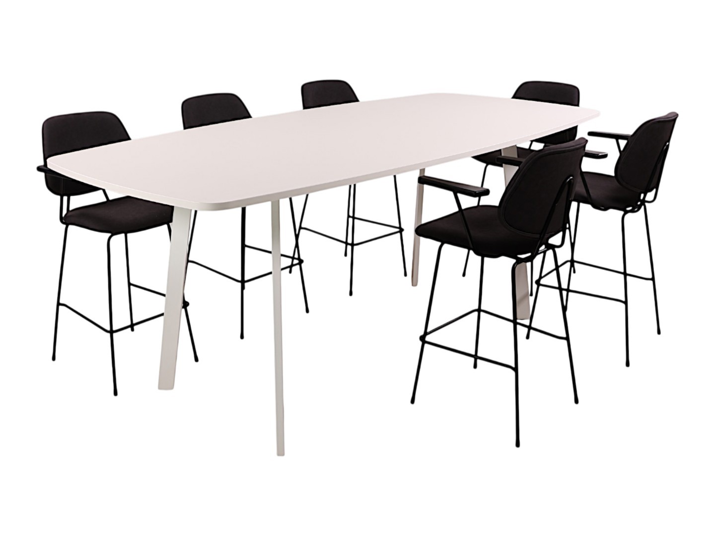 Hoge kantinetafel MAYA Ovaal bootvormig