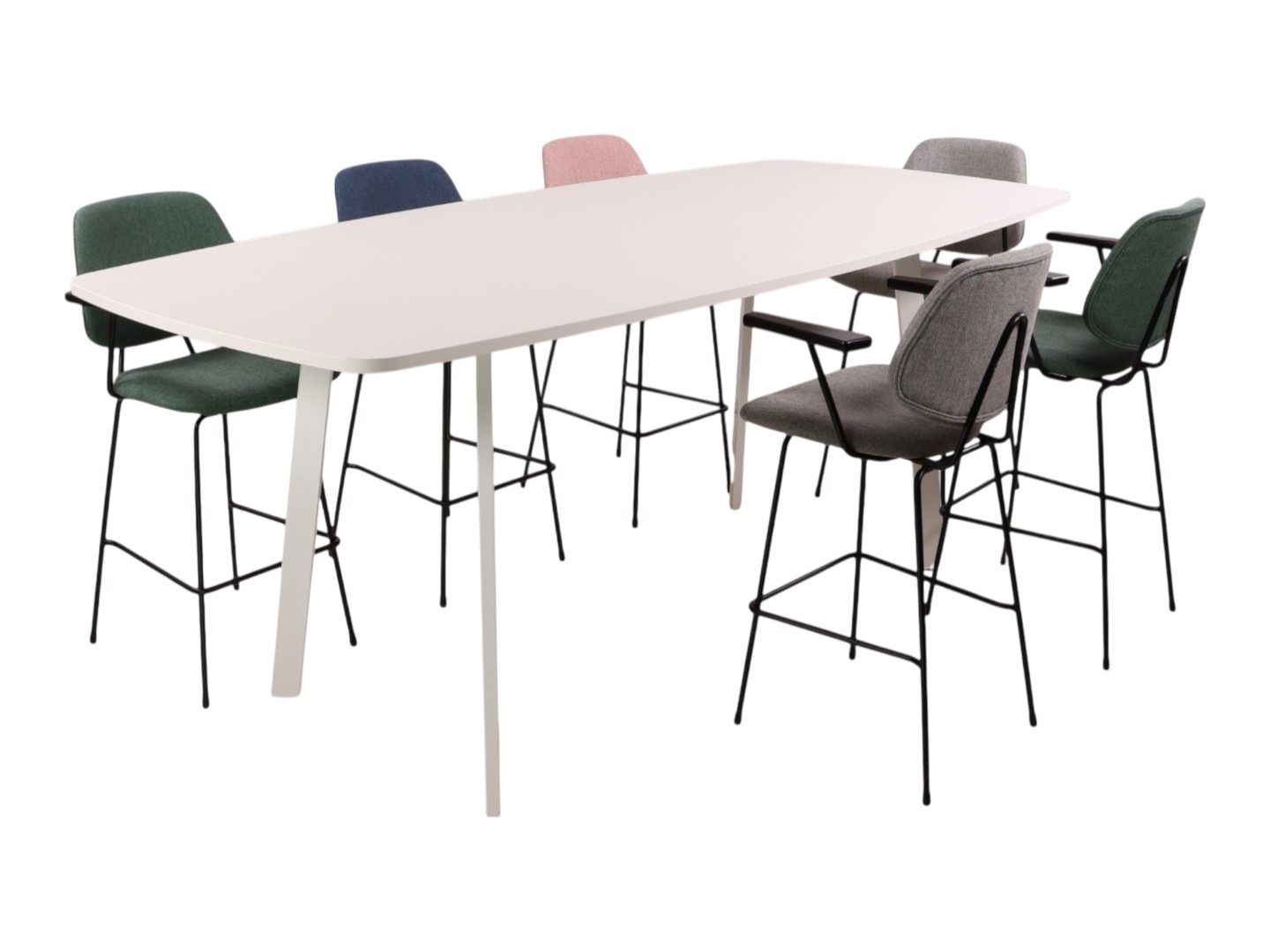Hoge kantinetafel MAYA Ovaal bootvormig