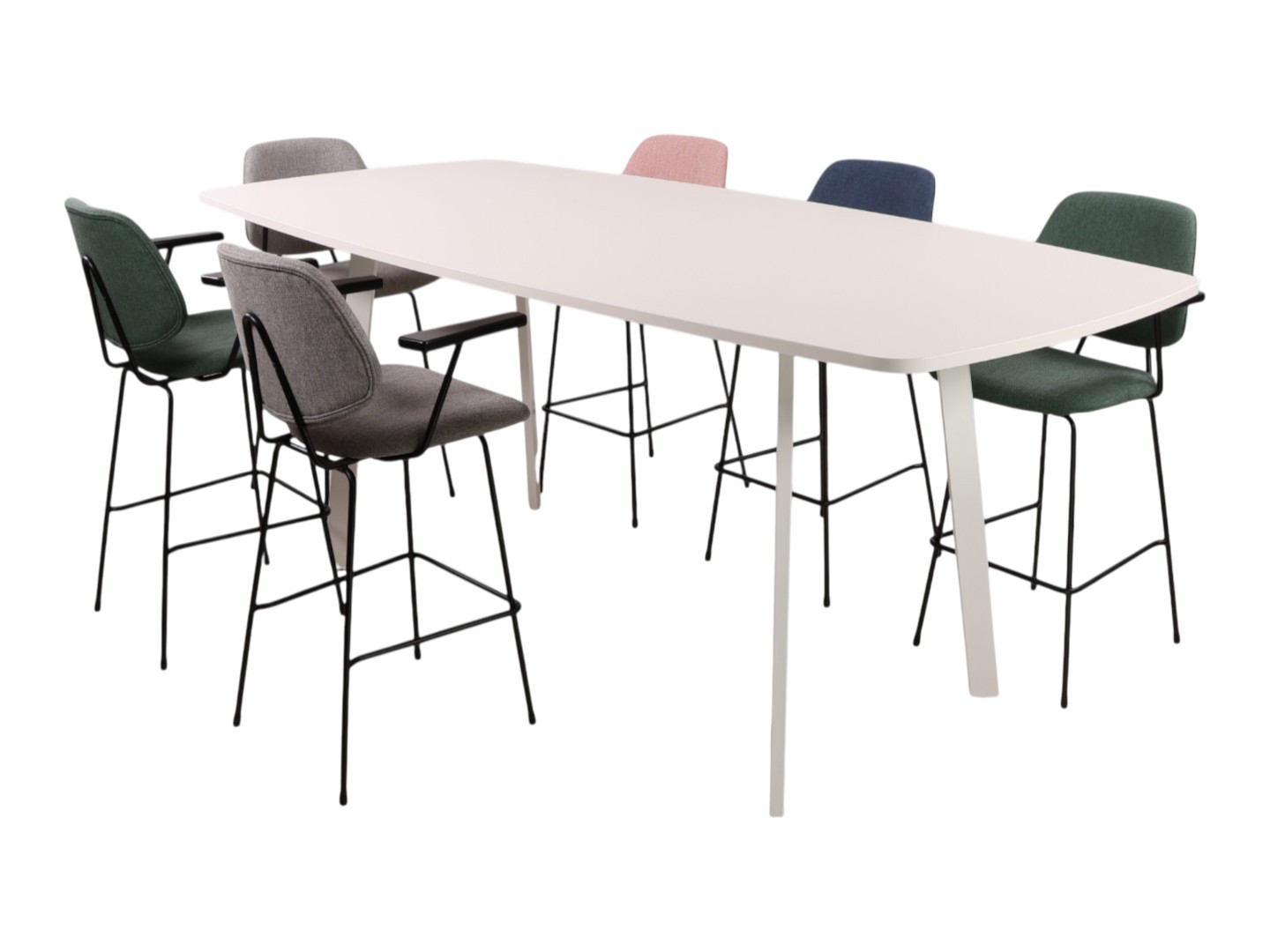 Hoge tafel MAYA bootvormig ovaal 220