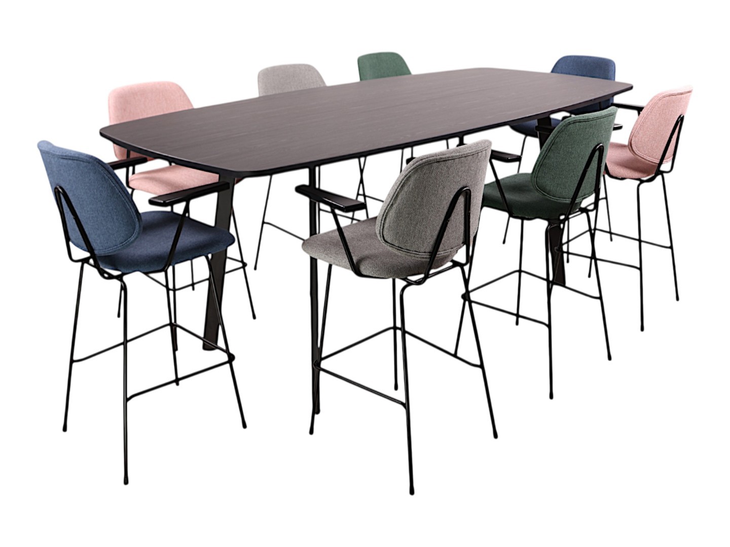 Hoge tafel MAYA bootvormig ovaal 260
