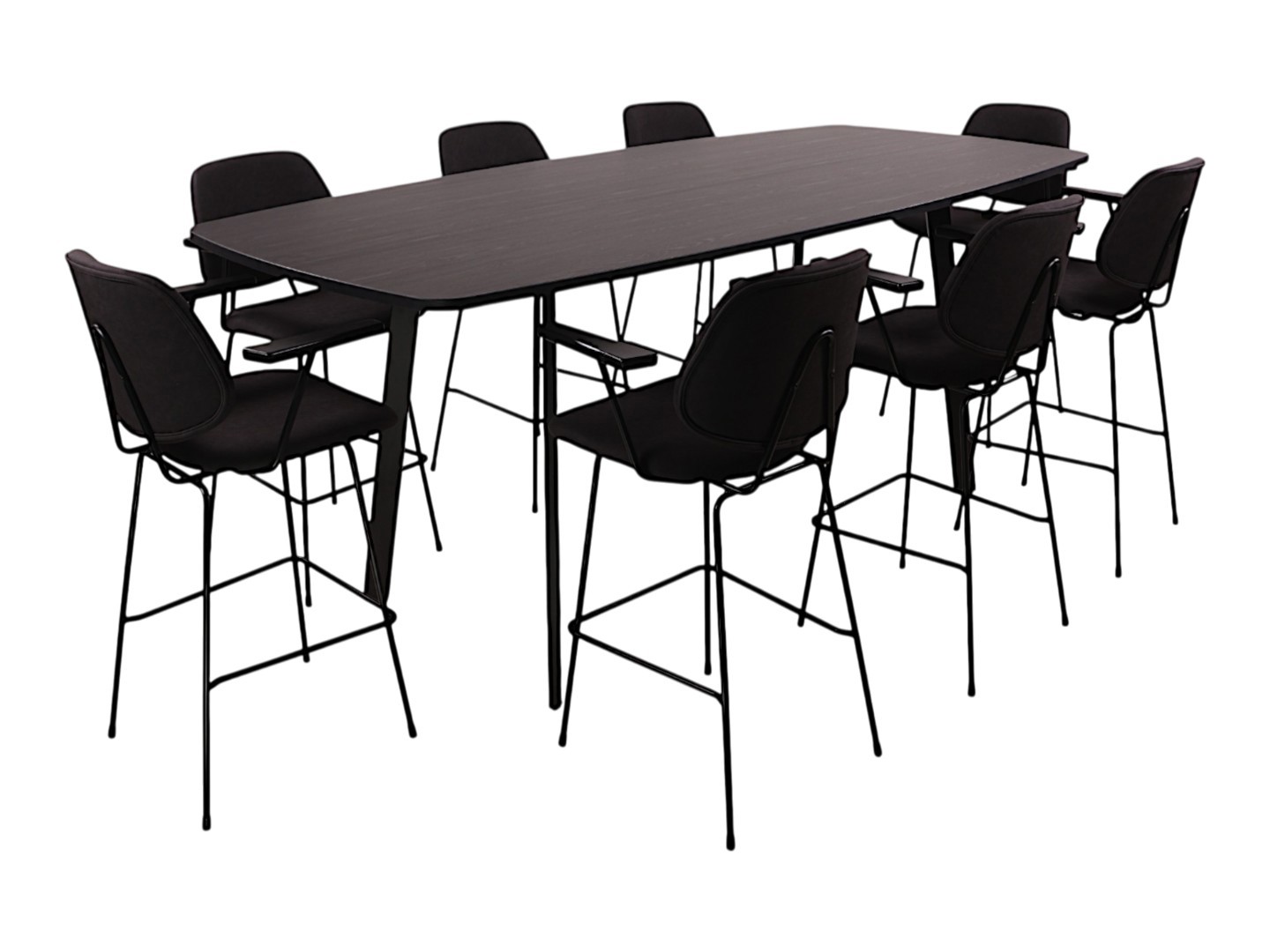 Hoge tafel MAYA bootvormig ovaal 260
