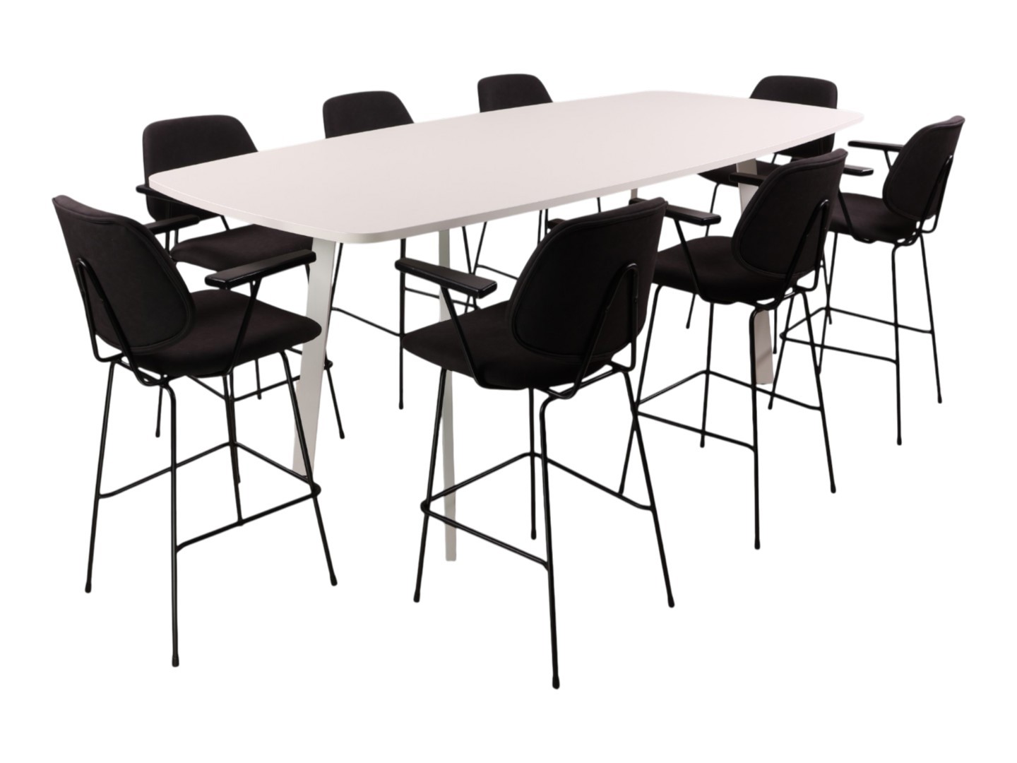 Hoge tafel MAYA bootvormig ovaal 260