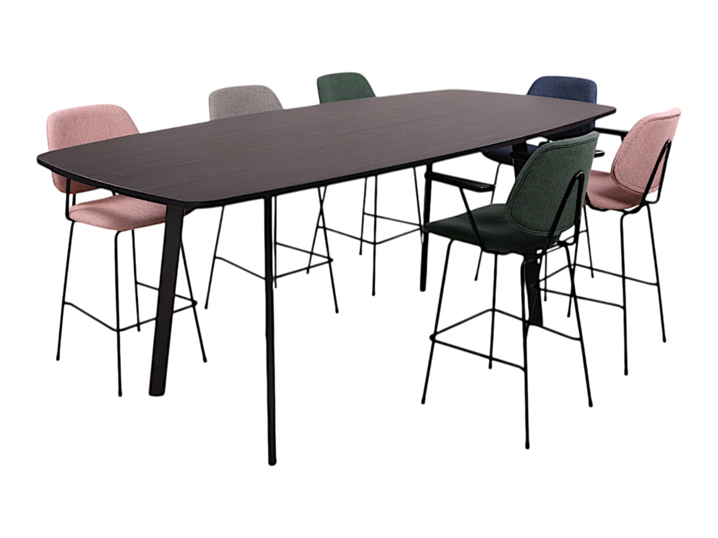 Hoge tafel MAYA bootvormig ovaal 320