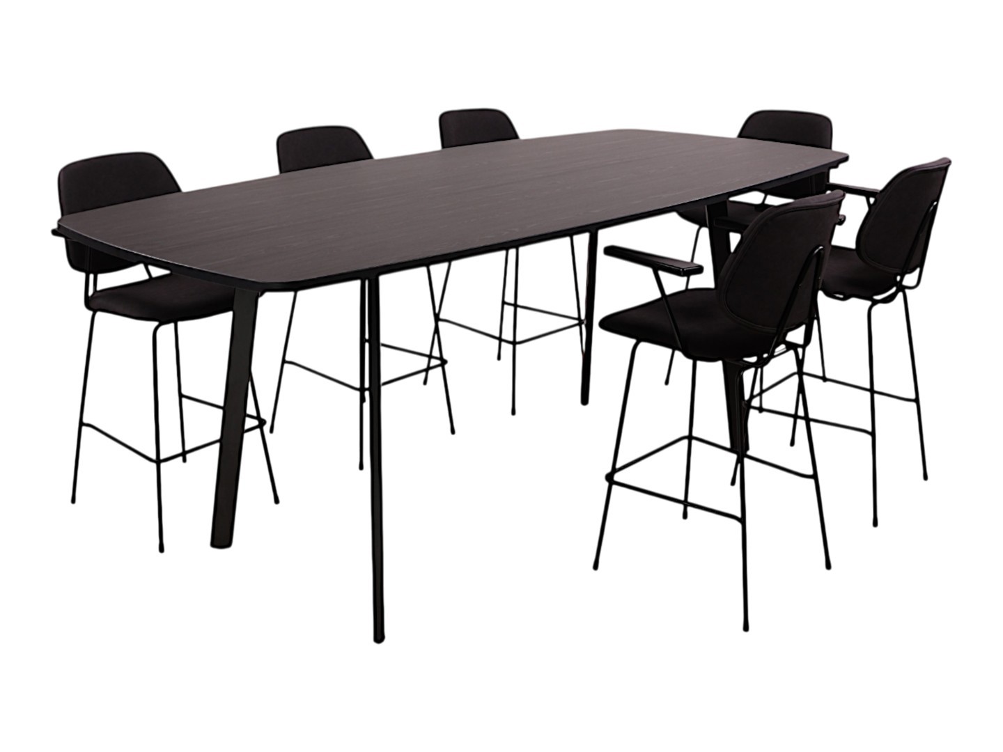 Hoge tafel MAYA bootvormig ovaal 320
