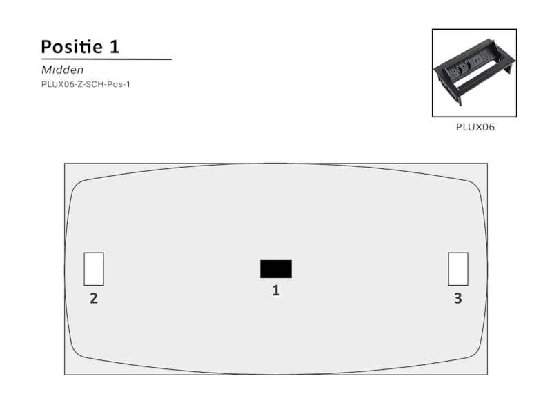 Inbouw stroompunt PLUX06 voorgemonteerd in een vergadertafel SIGN of CHEAK Inbouw stroompunt PLUX06 voorgemonteerd in een vergadertafel SIGN of CHEAK