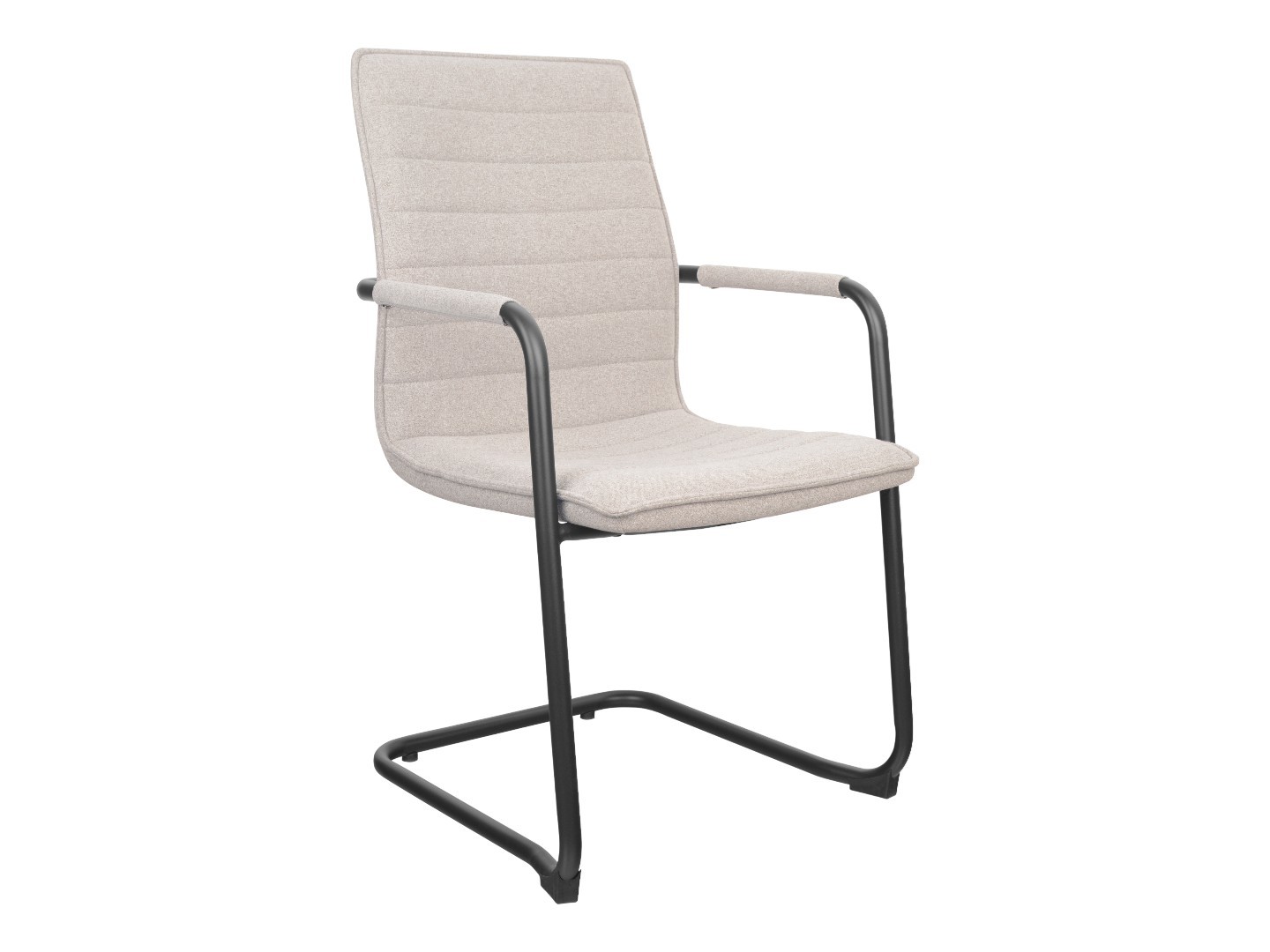 EMZ04 Jarvis luxe vintage sledestoel – Denver stoffering, stapelbaar (100.000 Martindale)